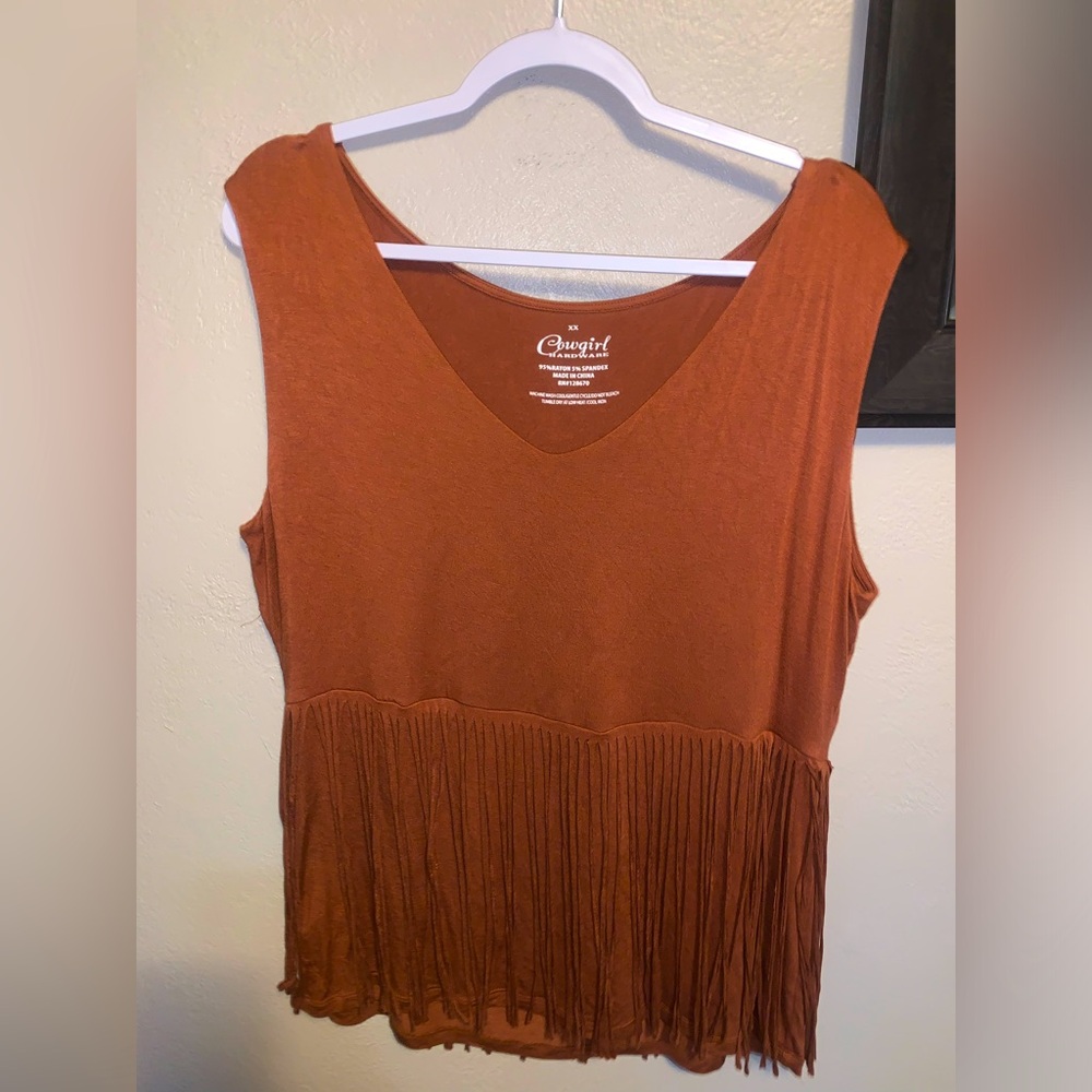 Cowgirl Hardware Fringe Top